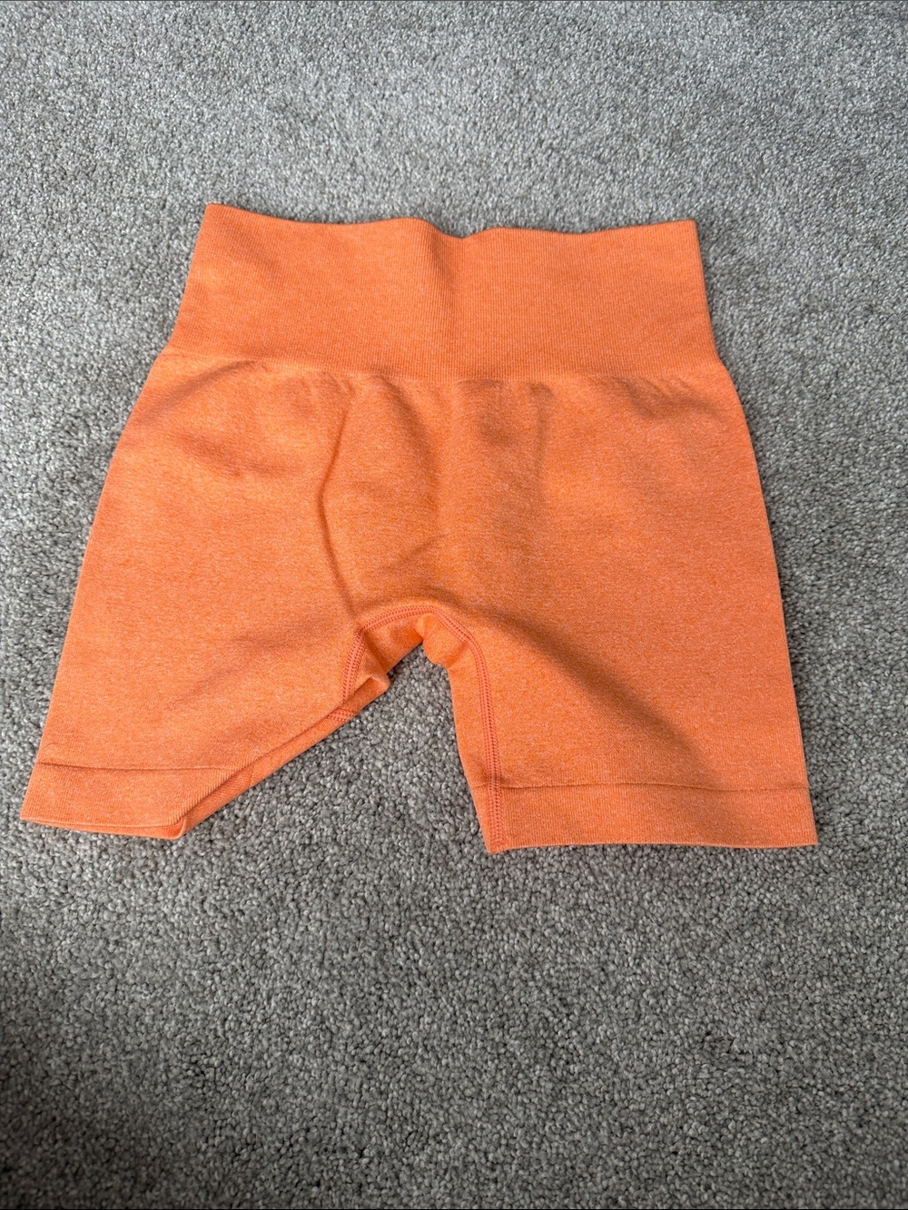 High-Waist Orange Bike Shorts